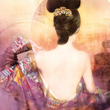 Оригинал схемы вышивки «Китайская красавица 7» (№797883)