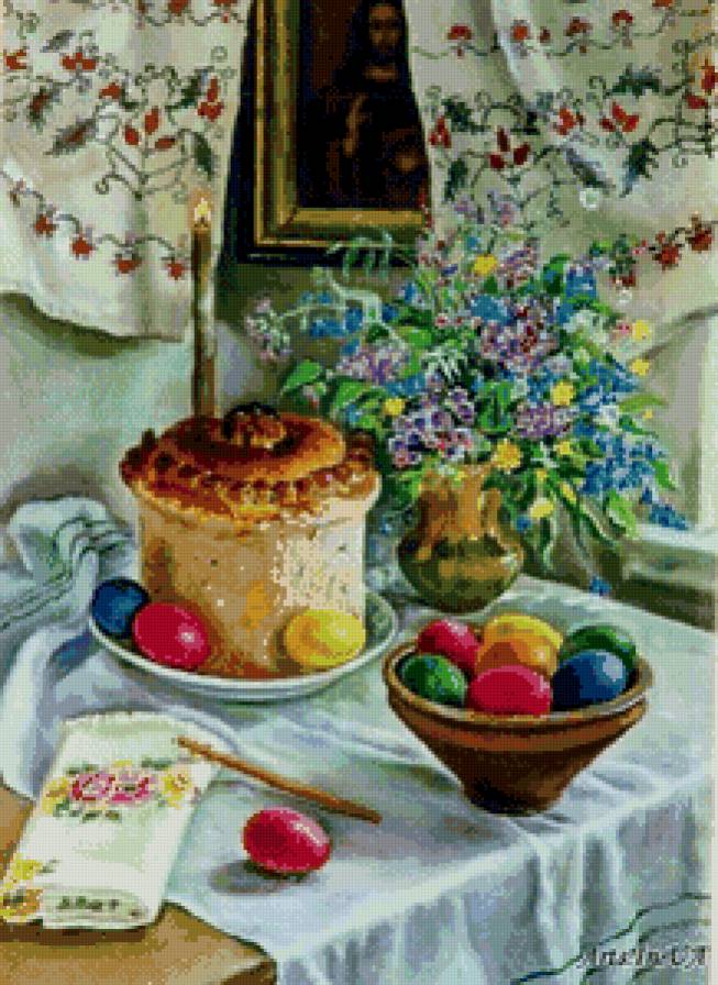 пасхальная - натюрморт - предпросмотр