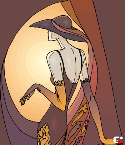 дама у окна - люди - оригинал