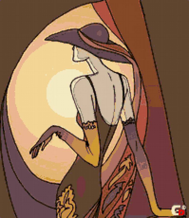 дама у окна - люди - предпросмотр