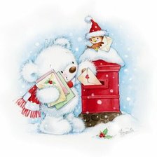 Схема вышивки «письмо для Деда Мороза»