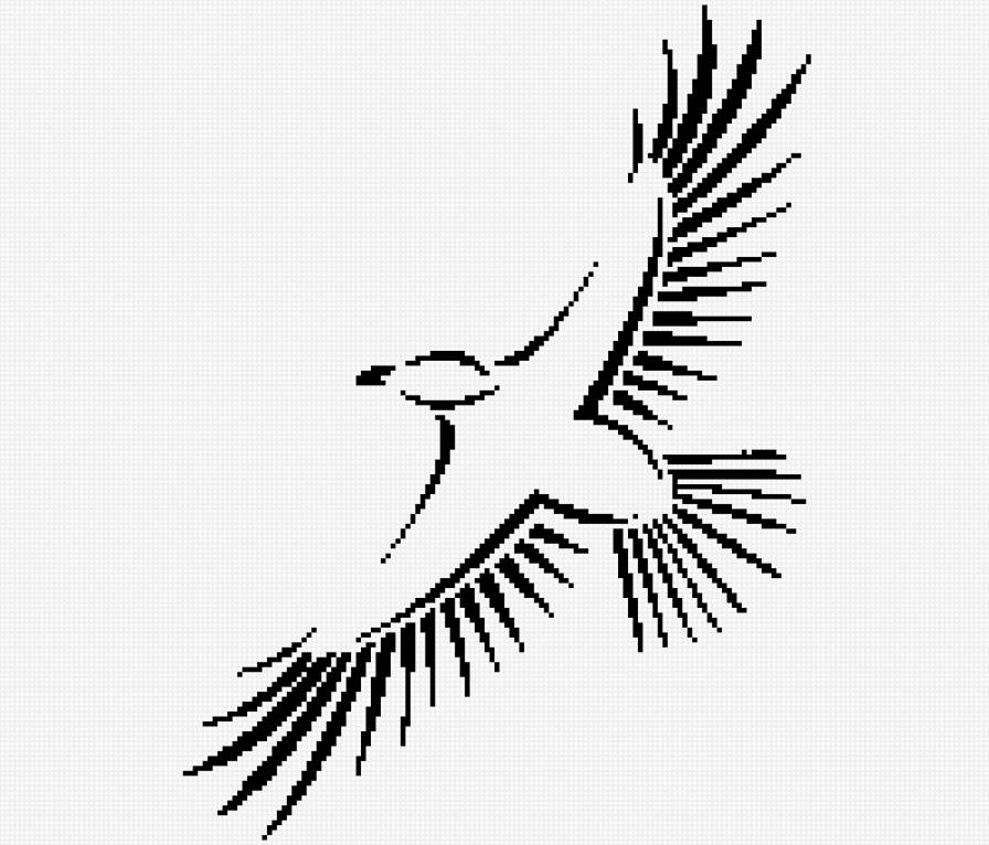 Орел - монохром, орел - предпросмотр