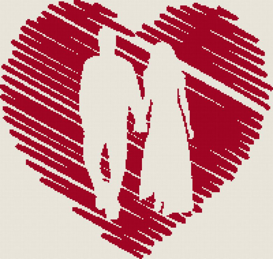 пара - сердце, женщина, мужчина, люди - предпросмотр