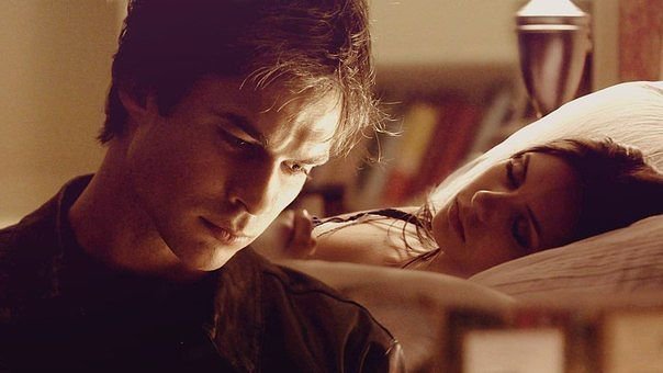 нежность - дневники вампира, дэймон, елена - оригинал