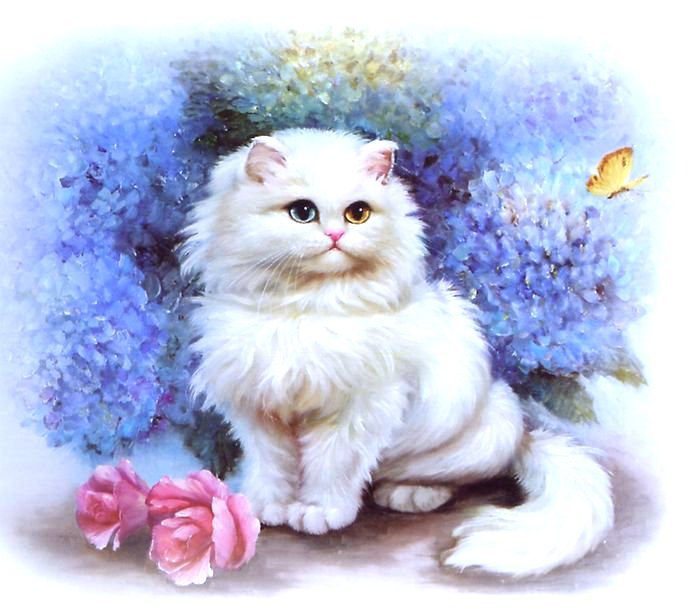 киса в цветах - оригинал