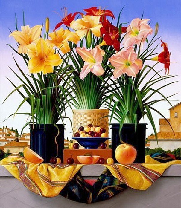 натюрморт с цветами - букет, цветы, натюрморт - оригинал