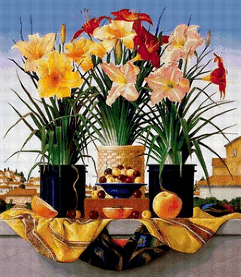 натюрморт с цветами - букет, цветы, натюрморт - предпросмотр