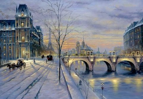 Зима - город - оригинал