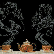 Схема вышивки «Чай для двоих»
