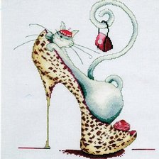 Схема вышивки «кошки»