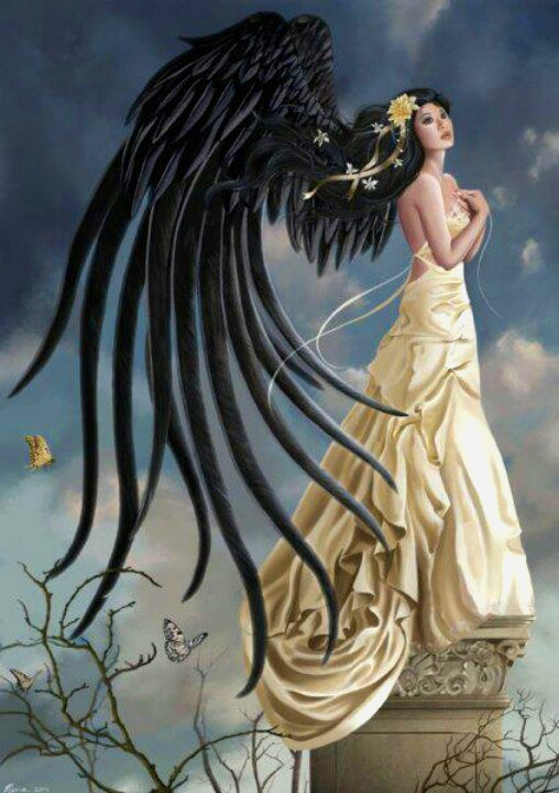 Желтая хризантема (феи Нене Томас) - хризантема, девушка, фея, нене томас, сумерки - оригинал