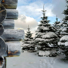 Схема вышивки «зима за углом»