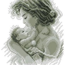 Оригинал схемы вышивки «Мать и дитя» (№799996)