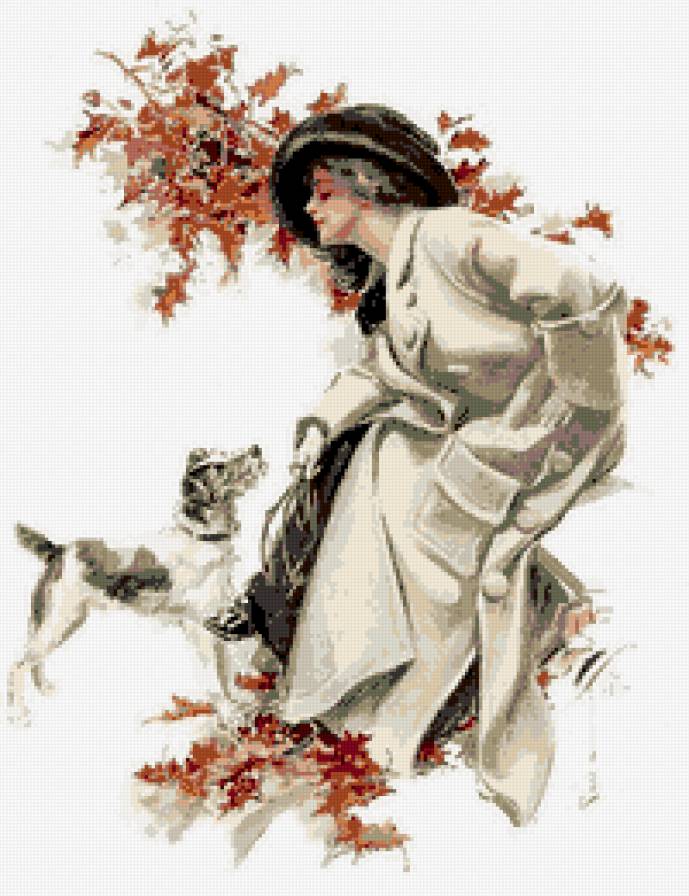 Сan't you speak - простая - осень, женщина, девушка, собака, прогулка - предпросмотр