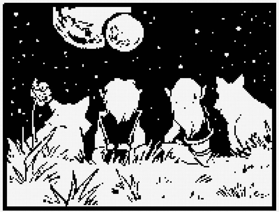 двое - вол, звездочет, ночь, луна, луны, эльфы, рубака, лесные всадники - предпросмотр