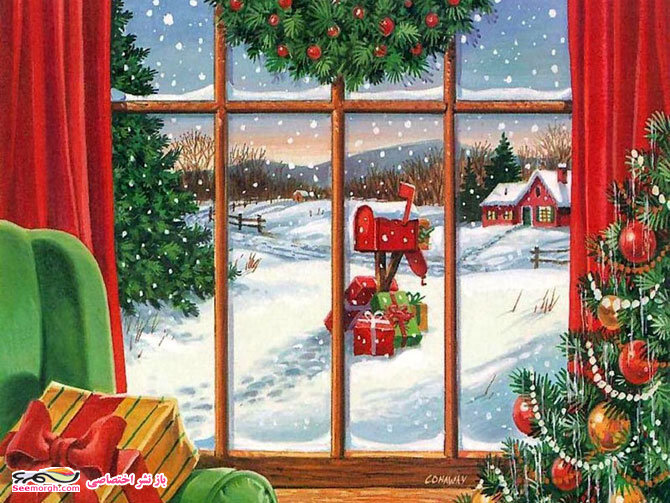 Новогодний пейзаж - новый год, зима, праздник - оригинал