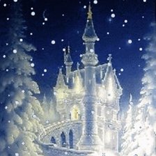 Схема вышивки «замок Снежной Королевы»