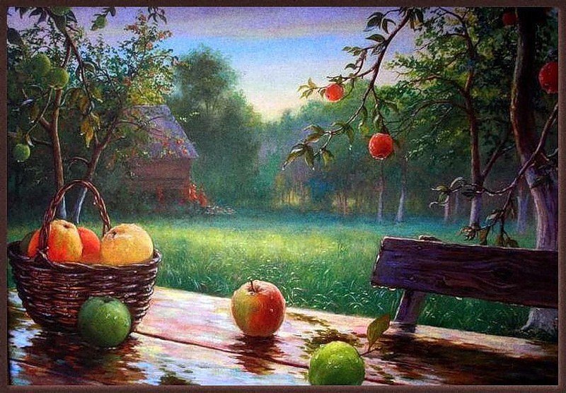 ОСЕННИЙ САД - уютно, ярко, тепло - оригинал