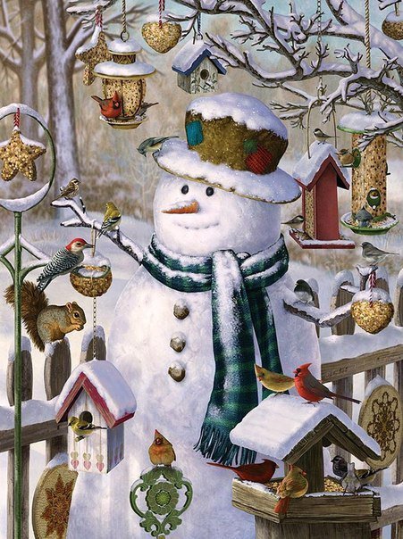 Снеговик Elizabeth Goodrick-Dillon - новый год, праздник, зима - оригинал