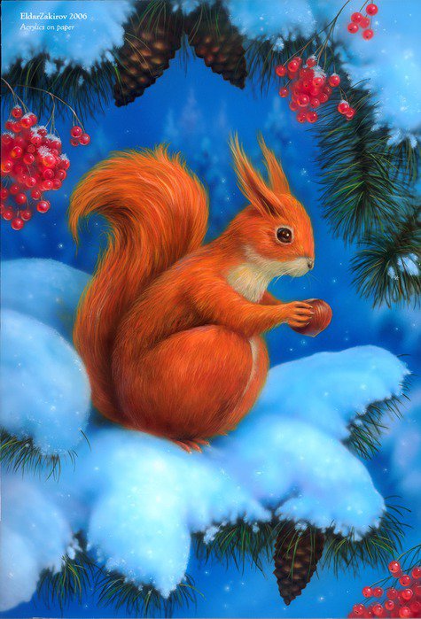 Новогодняя белочка - оригинал