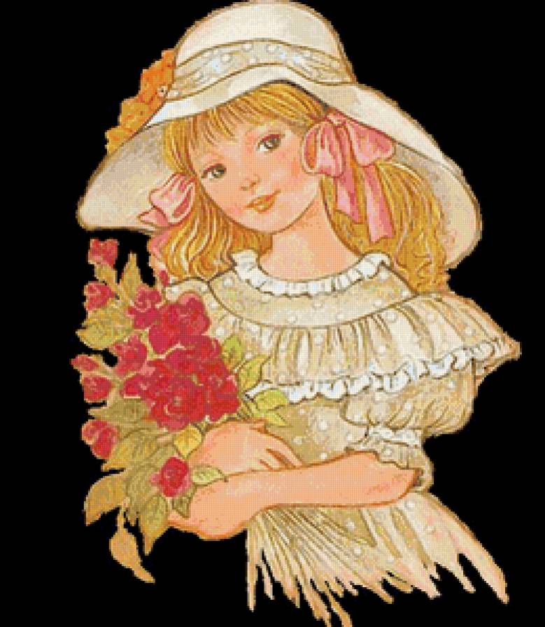 девочка с цветами - дети, девочка, цветы - предпросмотр