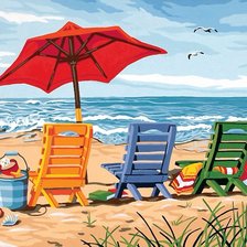 Схема вышивки «Пляж»