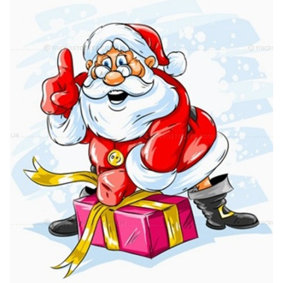 Секрет Санты. - новый год, секрет, санта клаус, красный. - оригинал