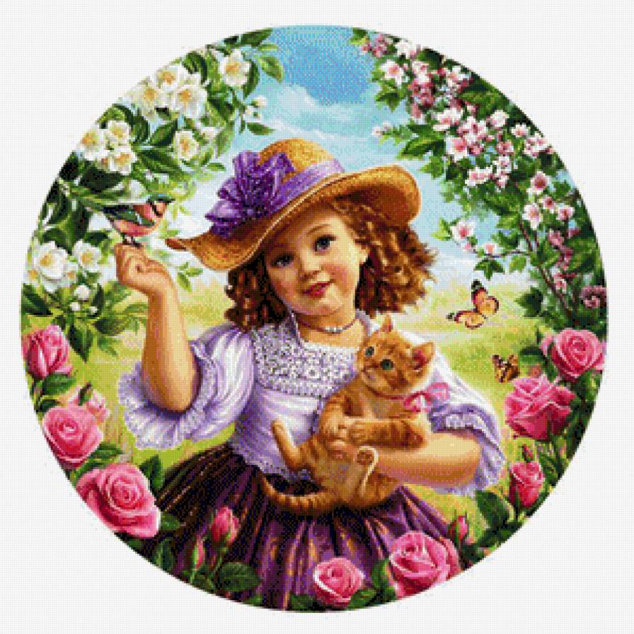 bimba con gatto - предпросмотр