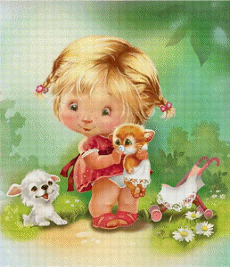 девочка - дети, иллюстрация - предпросмотр