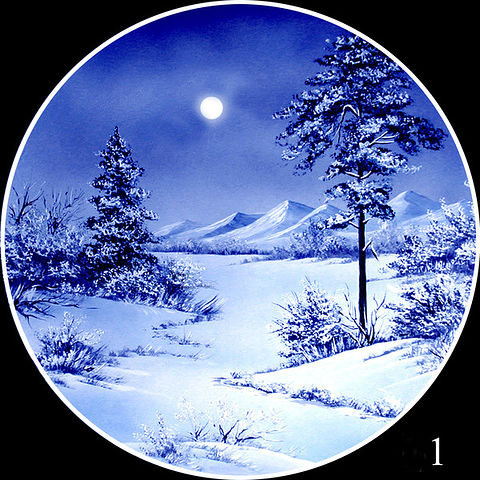 Зимняя ночь - круг - оригинал
