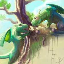 Схема вышивки «дракончики»