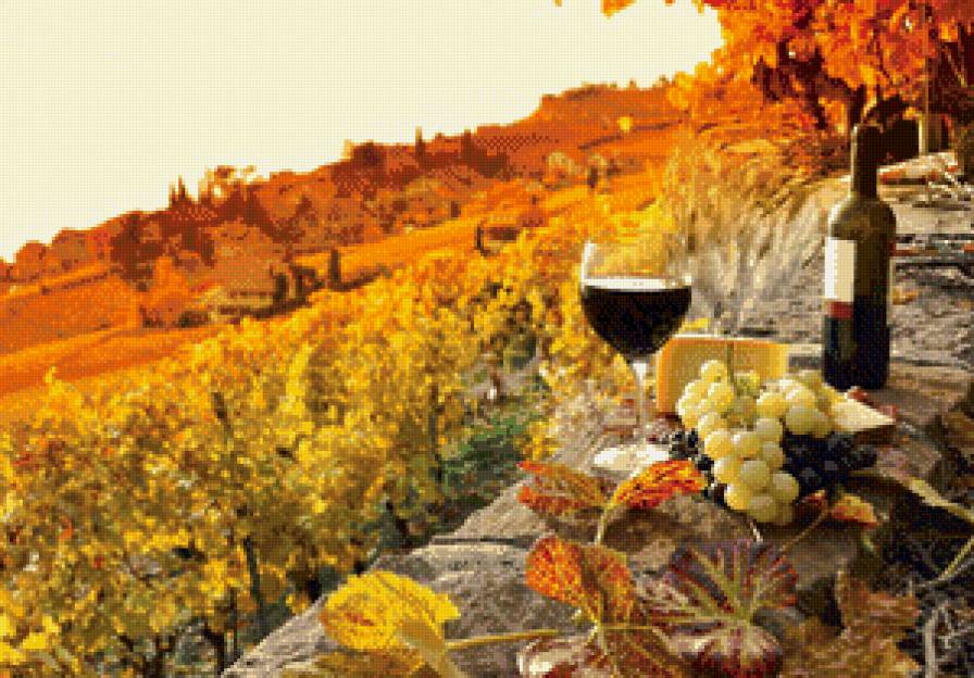 Осень в Тоскане - тоскана, осень, натюрморт, вино - предпросмотр