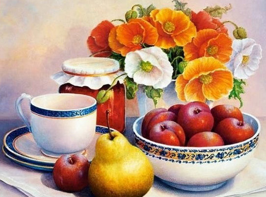 Натюрморт с фруктами - натюрморт - оригинал