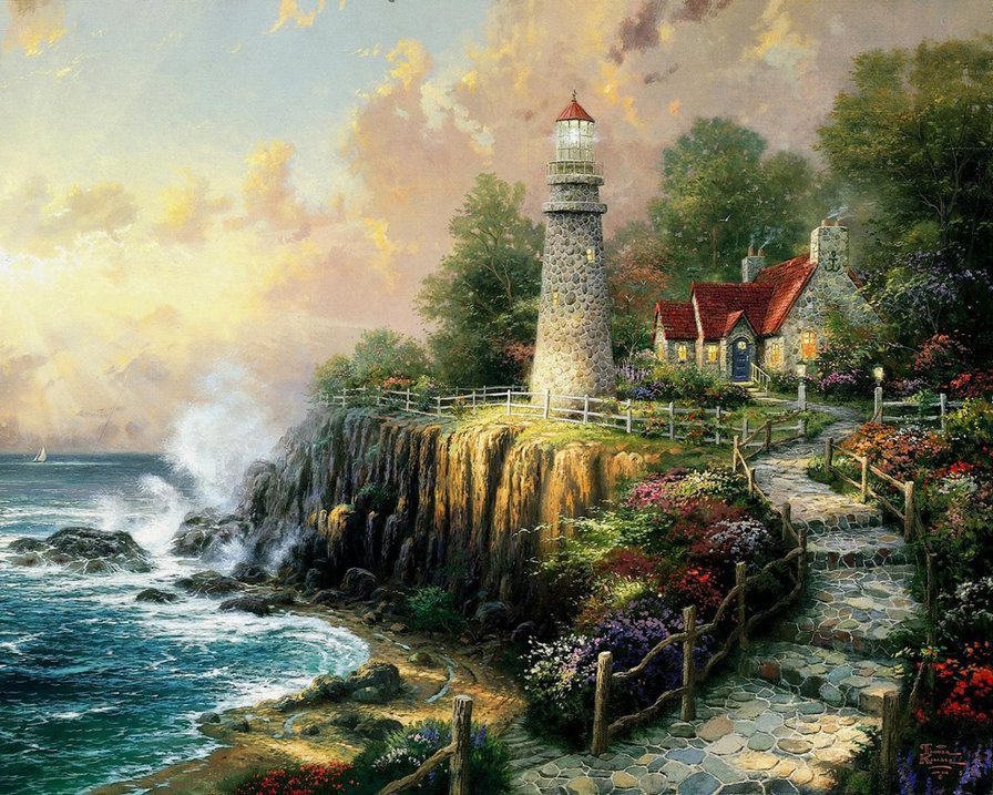 Маяк Кинкейда2 - природа, море, маяк - оригинал