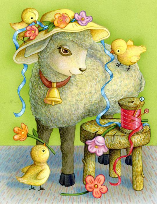 овечка - цыплята, овечка, животные, овечки - оригинал