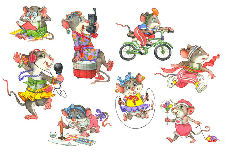 мышки - детская, мыши, детям, мышата, грызуны, мышонок, детское, мультяшки - оригинал