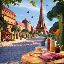 Схема вышивки «їстівний париж»