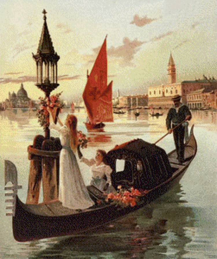 картина - люди, любовь, пейзаж, романтика - предпросмотр