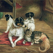 Схема вышивки «подружились»