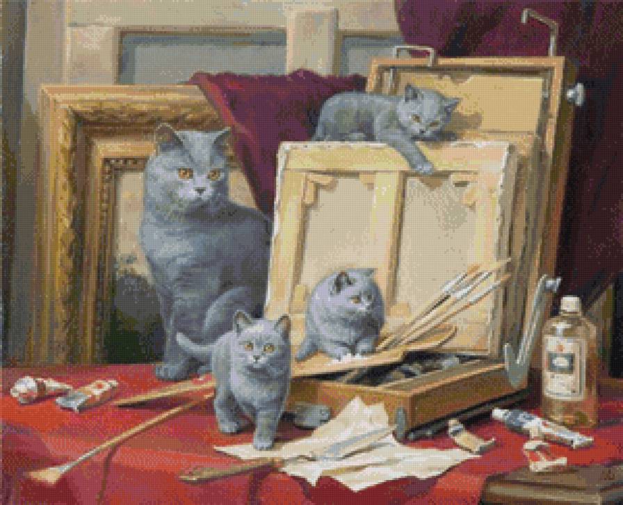 художники - коты, котики - предпросмотр