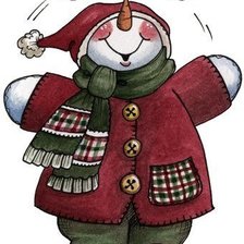 Оригинал схемы вышивки «Снеговик жонглер» (№803919)