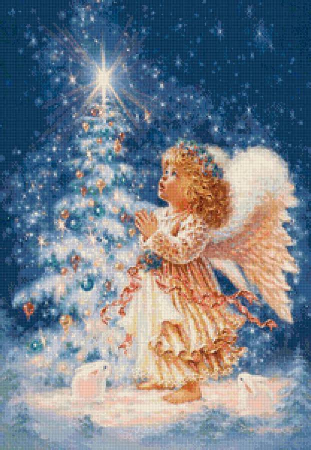 Рождество - ангел, зима, праздник, снег - предпросмотр