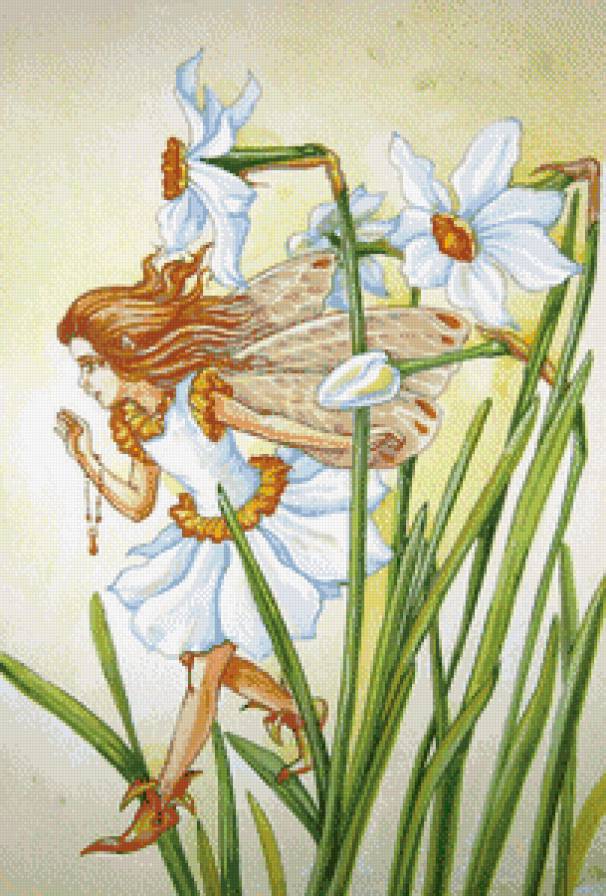 фея нарциссов - цветы, феечки, нарцисс, феечка, феи, фентези - предпросмотр