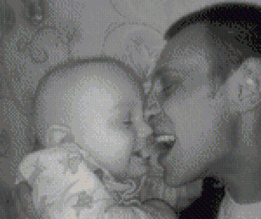 Папа и сынок - папа, черно-белое, семья, сын - предпросмотр