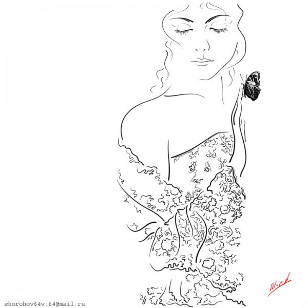 женский образ - монохром - оригинал