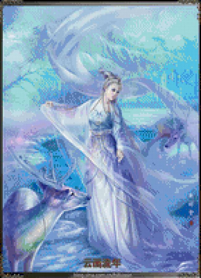 Зима - зима, девушка, фентези, снег - предпросмотр