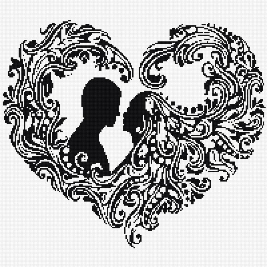 влюбленные - монохром, влюбленные - предпросмотр