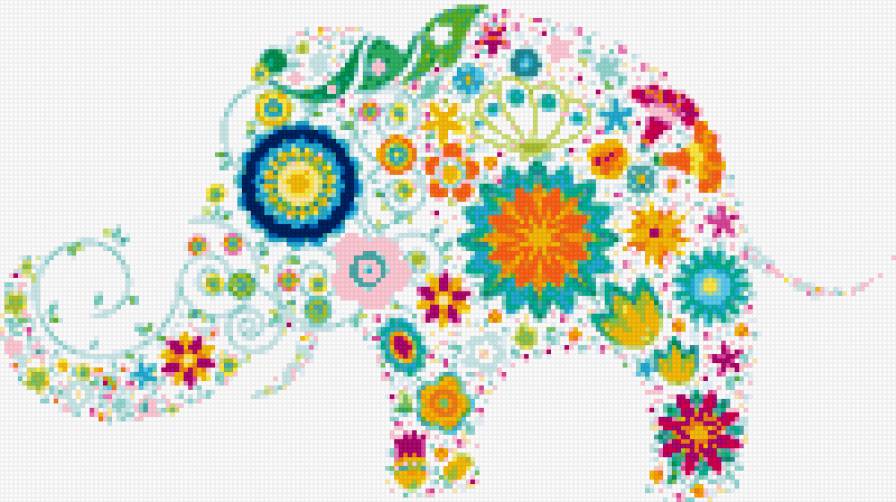 Подушка Слоник - подушка слоник цветы - предпросмотр