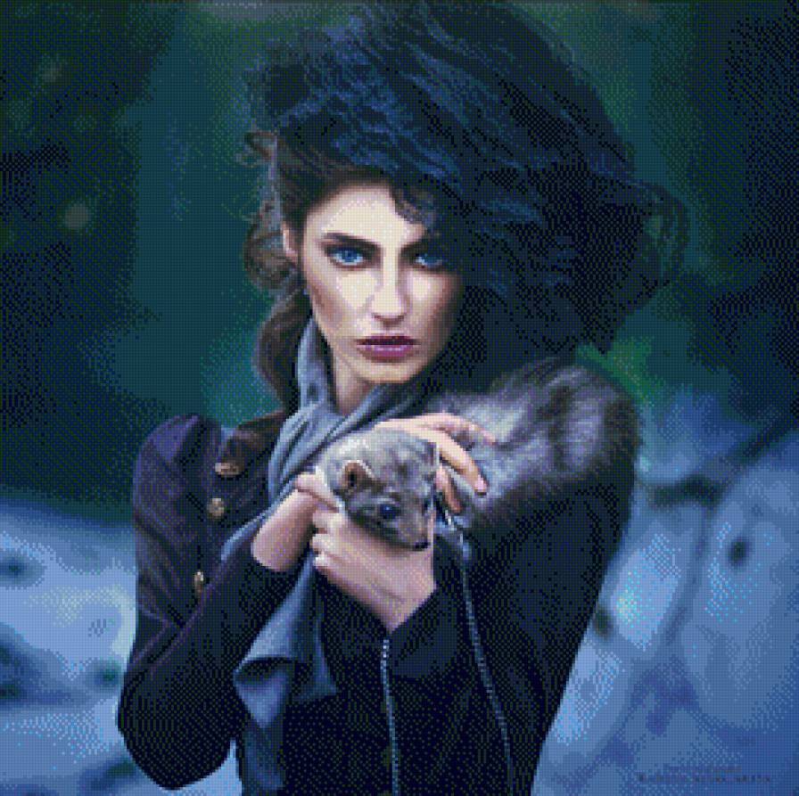 Дама с горностаем - женщина, гордость, темное, величие - предпросмотр