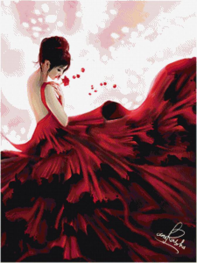 девушка цветок - девушка - предпросмотр